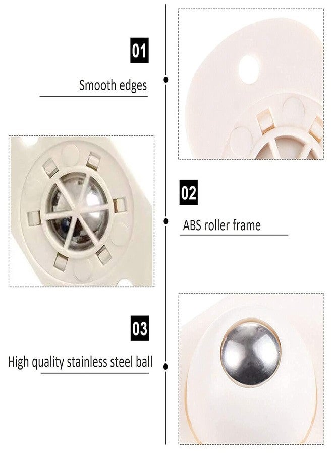 Perfect Pricee 4 Pc Self Adhesive 360 Degree Mini Swivel Casters Wheels, Universal Wheels at the Bottom of the Storage Box, Trash Can, Baby Toys Car, Cloth Bin, Container, Cabinet, Furniture - Image 3